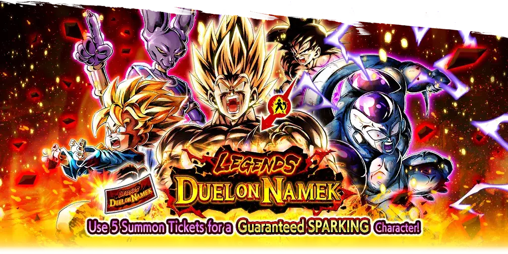 Tirage de ticket SPARKING garanti LEGENDS DUEL ON NAMEK