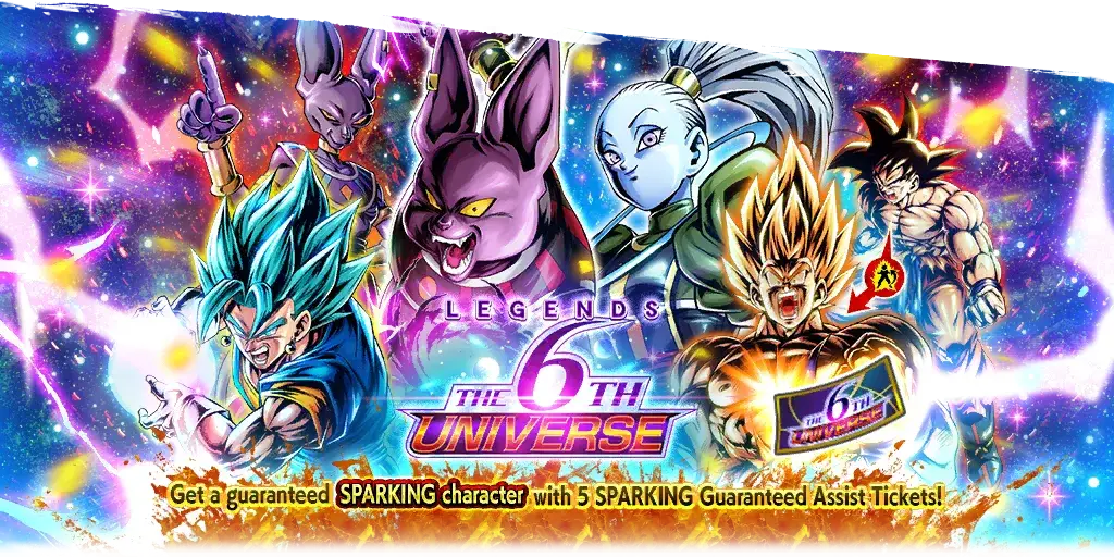 Tirage de ticket SPARKING garanti LEGENDS THE 6TH UNIVERSE