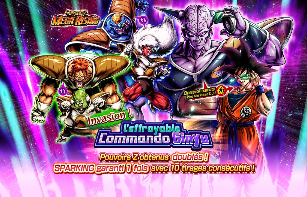 LEGENDS MEGA RISING - Invasion ! L'effroyable Commando Ginyu -