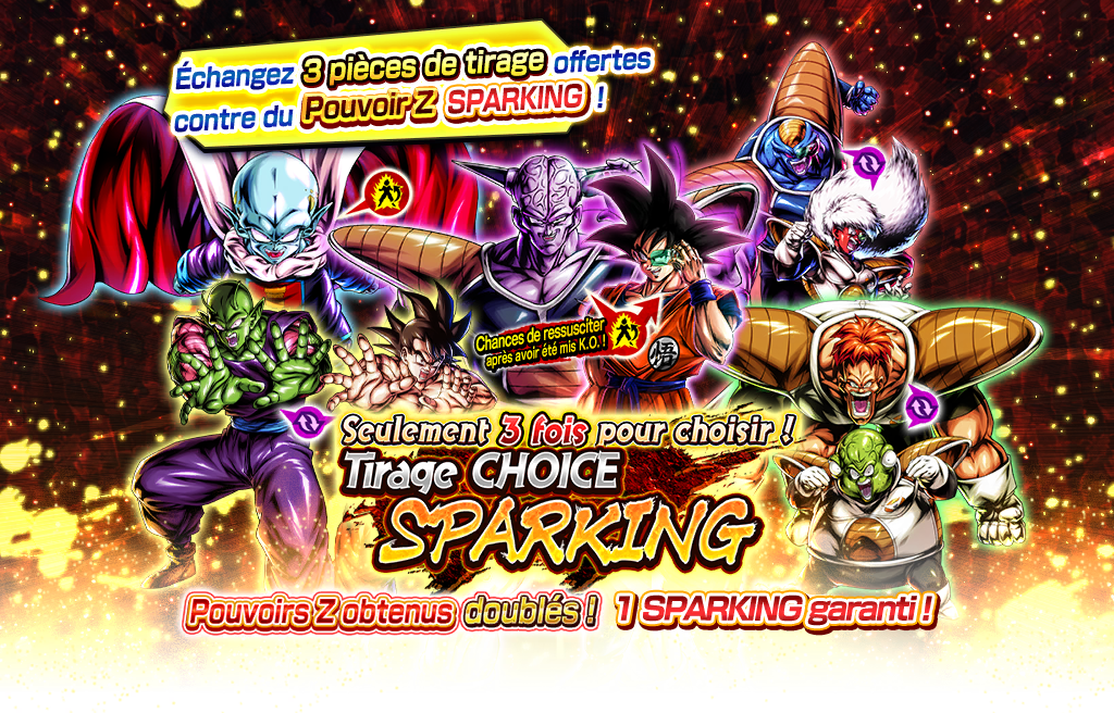 Seulement 3 fois pour choisir ! Tirage CHOICE SPARKING