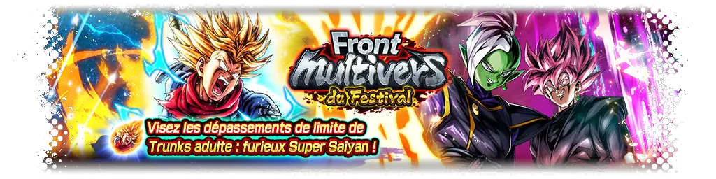 Front multivers du festival VS Zamasu : Goku Black (Soutien)