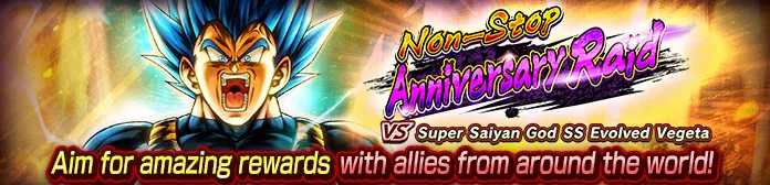 Raid continu de l'anniversaire VS Vegeta Super Saiyan divin SS évolué